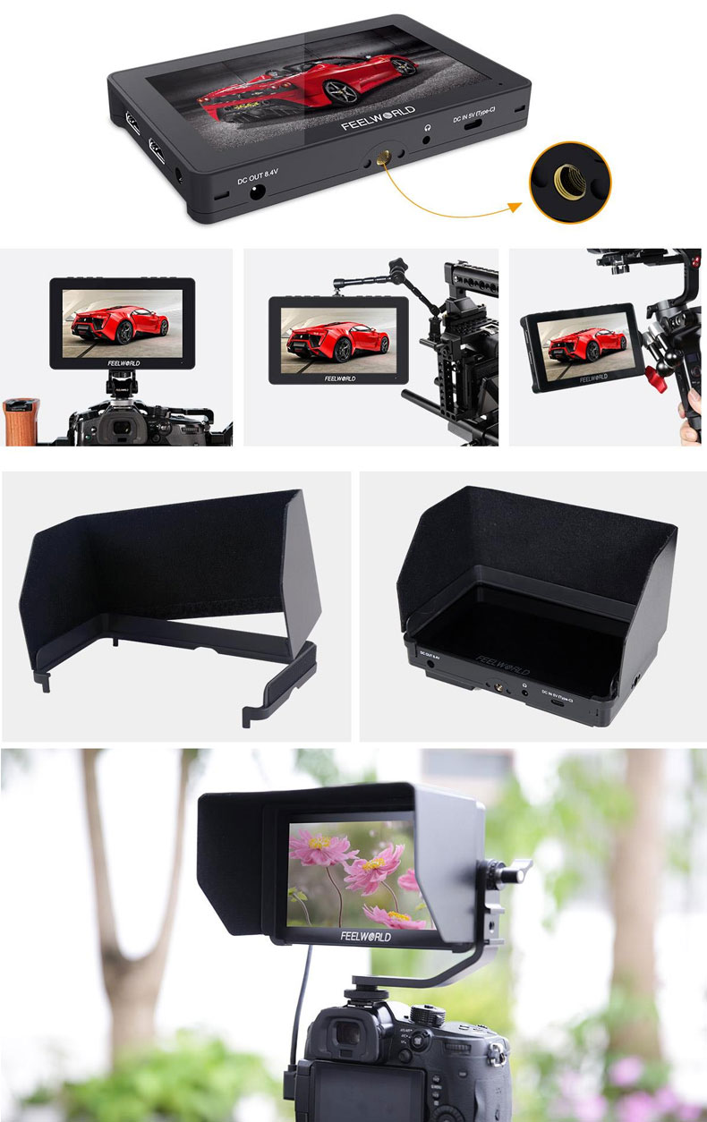 富威德f5pro单反监视器5.5寸导演摄像微单触摸外置无线图传显视器